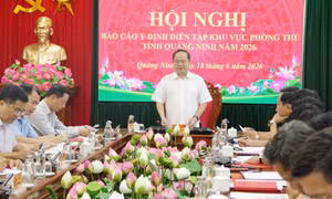Báo cáo ý định diễn tập khu vực phòng thủ tỉnh Quảng Ninh năm 2026