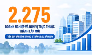 2.275 - là số doanh nghiệp thành lập mới trên địa bàn tỉnh trong 5 tháng đầu năm nay