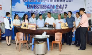 Ra mắt Trung tâm Hỗ trợ chuyển đổi số chợ Hạ Long 1