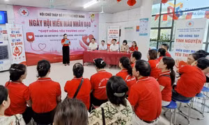120 đơn vị máu được tiếp nhận tại Ngày hội hiến máu nhân đạo phường Việt Hưng