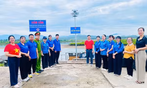 Xã Hải Ninh ra mắt công trình thanh niên “Thiết bị cảnh báo khu vực có nguy cơ đuối nước bằng năng lượng mặt trời”