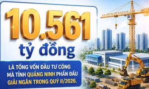10.561 tỷ đồng - là tổng vốn đầu tư công mà tỉnh Quảng Ninh phấn đấu giải ngân trong Quý II/2026