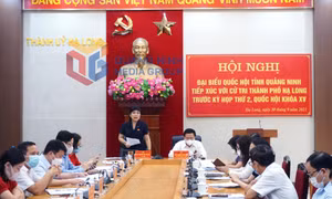 Ủy viên Bộ Chính trị, ĐBQH tỉnh Nguyễn Xuân Thắng tiếp xúc cử tri TP Hạ Long, tháng 9-2021