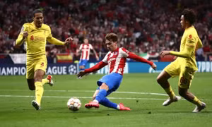 Atletico thua Liverpool khi Griezmann nhận thẻ đỏ