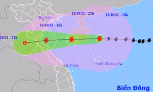 Bão số 8 cách Hà Tĩnh 640km, tăng tốc hướng về đất liền