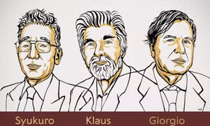 Ba nhà khoa học nhận giải Nobel Vật lý 2021