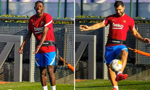 Dembele và Aguero trở lại tập luyện