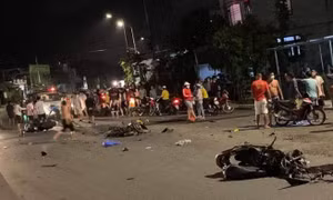 TNGT liên hoàn giữa ôtô và 3 xe máy làm 1 người chết, 2 người bị thương