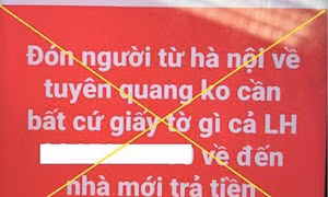 "Bịa" tin "đón người về Tuyên Quang không cần giấy tờ gì", bị phạt 7,5 triệu
