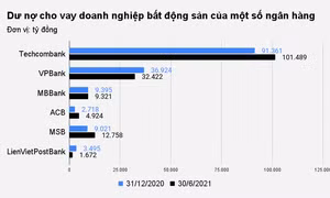 Bao nhiêu tiền của ngân hàng đang chảy vào bất động sản?