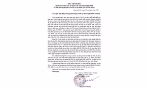 Uỷ ban MTTQ Việt Nam tỉnh Quảng Ninh gửi thư thăm hỏi đồng hương Quảng Ninh tại TP Hồ Chí Minh