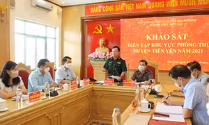 Khảo sát diễn tập khu vực phòng thủ cấp huyện năm 2021