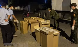 Tây Ninh bắt giữ tài xế xe đầu kéo chở 10.000 bao thuốc lá nhập lậu