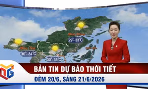 Dự báo thời tiết đêm 20, ngày 21/6/2026