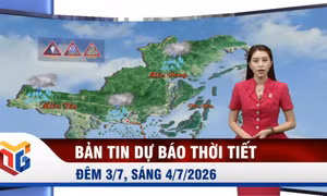 Bản tin dự báo thời tiết đêm 3/7, ngày 4/7/2026