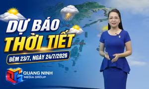 Dự báo thời tiết đêm 23, ngày 24/7/2026