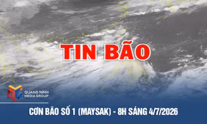 Cơn bão số 1 (Maysak) - Bản tin cập nhật sáng 4/7/2026