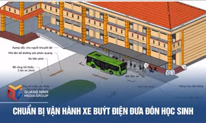 Chuẩn bị vận hành xe buýt điện đưa đón học sinh
