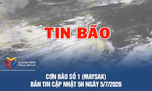 Cơn bão số 1 (Maysak) - Bản tin cập nhật 5h ngày 5/7/2026