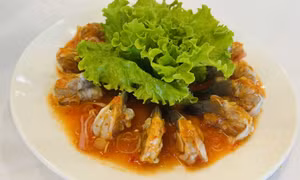 Gỏi tôm xốt chua ngọt
