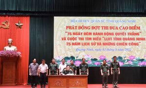 Phát động đợt thi đua cao điểm “75 ngày đêm hành động Quyết thắng” chào mừng kỷ niệm 75 năm Ngày truyền thống LLVT tỉnh