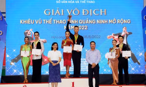 350 VĐV tham gia giải Khiêu vũ thể thao Quảng Ninh mở rộng 2022