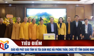Ban Trị sự giáo hội Phật giáo tỉnh và Tòa giám mục Hải Phòng thăm, chúc Tết tỉnh