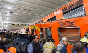 Mexico: Hai tàu điện ngầm va vào nhau làm nhiều người thương vong