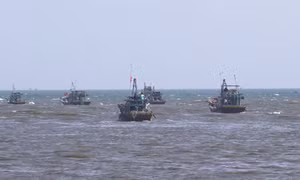 Chìm thuyền mủng, 2 ngư dân được cứu, 1 người mất tích
