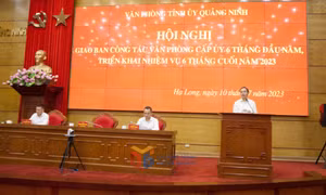 Giao ban công tác Văn phòng cấp ủy, triển khai nhiệm vụ 6 tháng cuối năm
