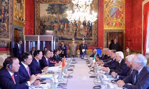 Chủ tịch nước Võ Văn Thưởng hội đàm với Tổng thống Italy Sergio Mattarella