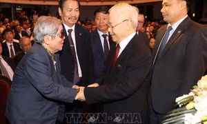 Tổng Bí thư dự Lễ kỷ niệm 75 năm Ngày thành lập Liên hiệp các Hội VHNT Việt Nam