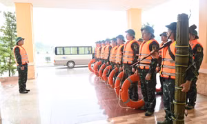 Lực lượng vũ trang tỉnh sẵn sàng ứng phó diễn biến cơn bão số 1 (Talim)