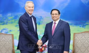 Thủ tướng tiếp Chủ tịch điều hành Viện Tony Blair vì sự thay đổi toàn cầu