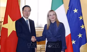 Chủ tịch nước Võ Văn Thưởng gặp Thủ tướng Italy Giorgia Meloni