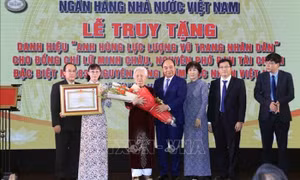 Chủ tịch nước dự Lễ truy tặng Danh hiệu Anh hùng Lực lượng vũ trang nhân dân cho đồng chí Lữ Minh Châu