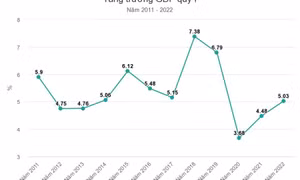 GDP quý I tăng 5,03%