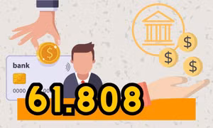 61.808 - là số người trên địa bàn tỉnh đang hưởng trợ cấp, hưởng lương hưu được chi trả qua tài khoản ngân hàng