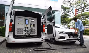 Singapore thử nghiệm dịch vụ sạc di động cho xe điện