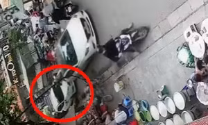 Truy tìm tài xế hất văng chiến sỹ công an phường lên nắp capô