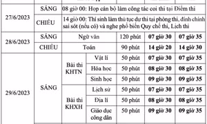 Chính thức công bố lịch thi chi tiết Kỳ thi tốt nghiệp THPT 2023