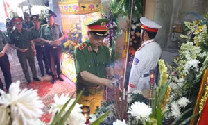 Truy thăng cấp Trung tá cho chiến sỹ công an hy sinh khi làm nhiệm vụ