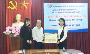 Tiếp nhận 160 triệu đồng ủng hộ chương trình “Cùng em đến trường” năm 2023