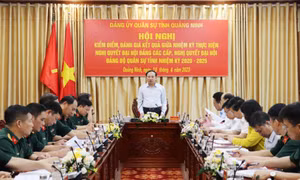 Đảng ủy Quân sự tỉnh kiểm điểm giữa nhiệm kỳ
