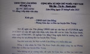 Giả văn bản của Sở Nội vụ chỉ đạo Phòng GD&ĐT tiếp nhận viên chức