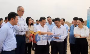 Quyền Chủ tịch UBND tỉnh kiểm tra tiến độ đầu tư một số KCN tại Quảng Yên