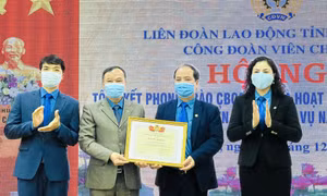 Công đoàn viên chức tỉnh tổng kết phong trào CBCCVCLĐ và hoạt động công đoàn năm 2021