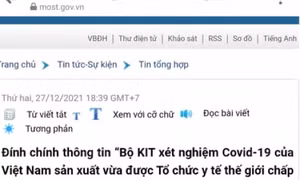 Bộ Khoa học và công nghệ: Thông tin sai 'WHO chấp thuận kit xét nghiệm của Việt Á' là do... báo chí
