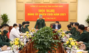 Đảng ủy Quân sự tỉnh họp phiên cuối năm 2021