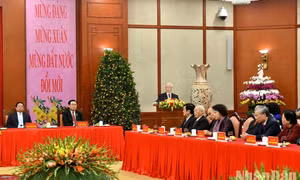 Tổng Bí thư Nguyễn Phú Trọng chúc Tết các đồng chí lãnh đạo, nguyên lãnh đạo Đảng, Nhà nước